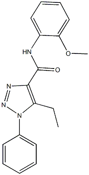 5-ethyl-N-(2-methoxyphenyl)-1-phenyl-1H-1,2,3-triazole-4-carboxamide Struktur