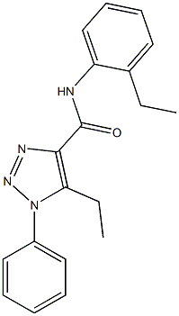 5-ethyl-N-(2-ethylphenyl)-1-phenyl-1H-1,2,3-triazole-4-carboxamide Struktur