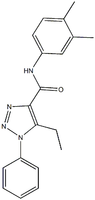 N-(3,4-dimethylphenyl)-5-ethyl-1-phenyl-1H-1,2,3-triazole-4-carboxamide Struktur