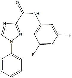 N-(3,5-difluorophenyl)-1-phenyl-1H-1,2,4-triazole-3-carboxamide Struktur