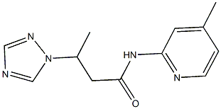 N-(4-methyl-2-pyridinyl)-3-(1H-1,2,4-triazol-1-yl)butanamide Struktur