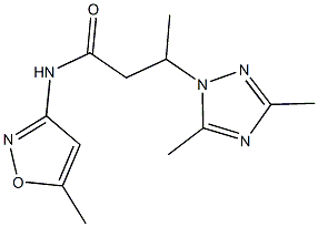 3-(3,5-dimethyl-1H-1,2,4-triazol-1-yl)-N-(5-methyl-3-isoxazolyl)butanamide Struktur