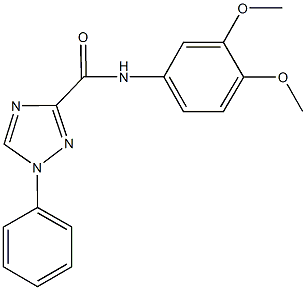 N-(3,4-dimethoxyphenyl)-1-phenyl-1H-1,2,4-triazole-3-carboxamide Struktur