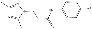 3-(3,5-dimethyl-1H-1,2,4-triazol-1-yl)-N-(4-fluorophenyl)propanamide Struktur