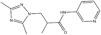 3-(3,5-dimethyl-1H-1,2,4-triazol-1-yl)-2-methyl-N-(3-pyridinyl)propanamide Struktur