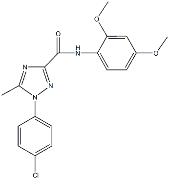 1-(4-chlorophenyl)-N-(2,4-dimethoxyphenyl)-5-methyl-1H-1,2,4-triazole-3-carboxamide Struktur