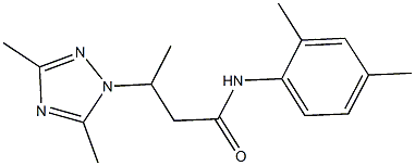 N-(2,4-dimethylphenyl)-3-(3,5-dimethyl-1H-1,2,4-triazol-1-yl)butanamide Struktur