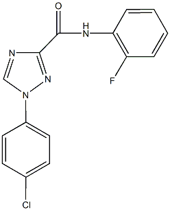 1-(4-chlorophenyl)-N-(2-fluorophenyl)-1H-1,2,4-triazole-3-carboxamide Struktur