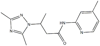 3-(3,5-dimethyl-1H-1,2,4-triazol-1-yl)-N-(4-methyl-2-pyridinyl)butanamide Struktur