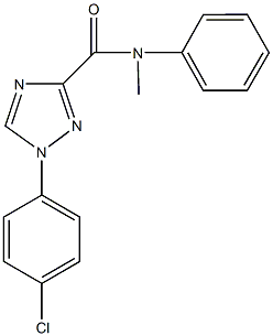 1-(4-chlorophenyl)-N-methyl-N-phenyl-1H-1,2,4-triazole-3-carboxamide Struktur