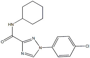 1-(4-chlorophenyl)-N-cyclohexyl-1H-1,2,4-triazole-3-carboxamide Struktur