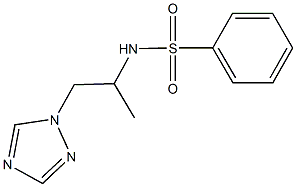 N-[1-methyl-2-(1H-1,2,4-triazol-1-yl)ethyl]benzenesulfonamide Struktur