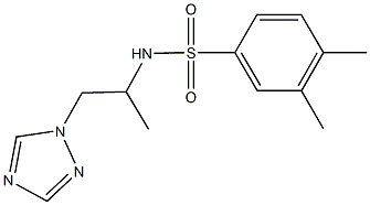 3,4-dimethyl-N-[1-methyl-2-(1H-1,2,4-triazol-1-yl)ethyl]benzenesulfonamide Struktur