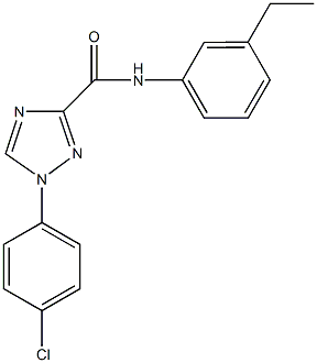 1-(4-chlorophenyl)-N-(3-ethylphenyl)-1H-1,2,4-triazole-3-carboxamide Struktur