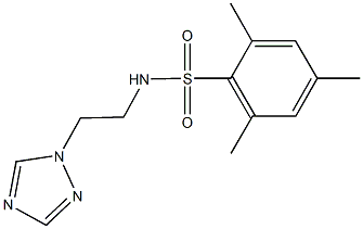 2,4,6-trimethyl-N-[2-(1H-1,2,4-triazol-1-yl)ethyl]benzenesulfonamide Struktur