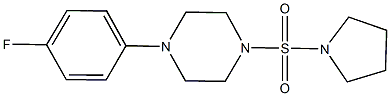 1-(4-fluorophenyl)-4-(1-pyrrolidinylsulfonyl)piperazine Struktur