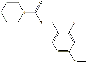 N-(2,4-dimethoxybenzyl)-1-piperidinecarboxamide Struktur