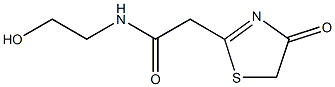 N-(2-hydroxyethyl)-2-(4-oxo-4,5-dihydro-1,3-thiazol-2-yl)acetamide Struktur