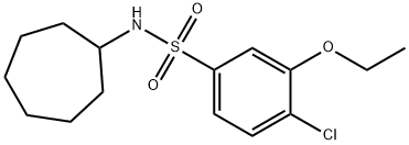 4-chloro-N-cycloheptyl-3-ethoxybenzenesulfonamide Struktur