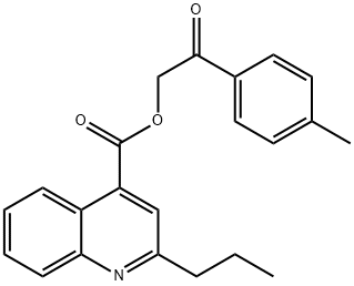 2-(4-methylphenyl)-2-oxoethyl 2-propyl-4-quinolinecarboxylate Struktur