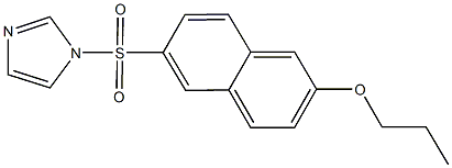 6-(1H-imidazol-1-ylsulfonyl)-2-naphthyl propyl ether Struktur