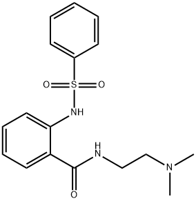 N-[2-(dimethylamino)ethyl]-2-[(phenylsulfonyl)amino]benzamide Struktur