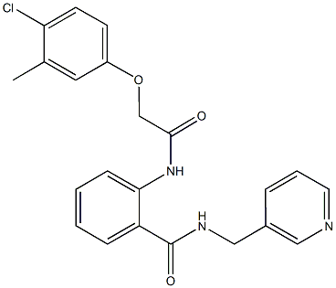 2-{[(4-chloro-3-methylphenoxy)acetyl]amino}-N-(3-pyridinylmethyl)benzamide Struktur