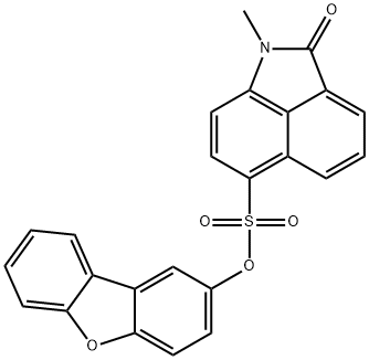 dibenzo[b,d]furan-2-yl 1-methyl-2-oxo-1,2-dihydrobenzo[cd]indole-6-sulfonate Struktur