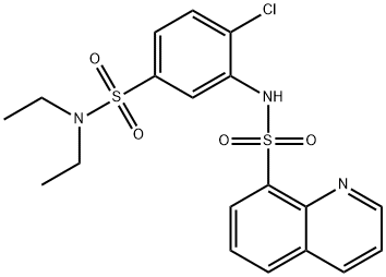 N-{2-chloro-5-[(diethylamino)sulfonyl]phenyl}-8-quinolinesulfonamide Struktur