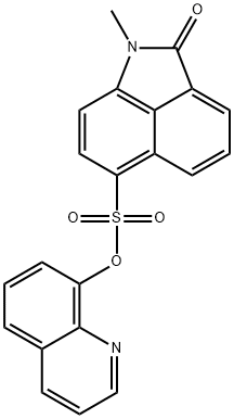 8-quinolinyl 1-methyl-2-oxo-1,2-dihydrobenzo[cd]indole-6-sulfonate Struktur