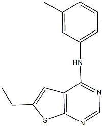 6-ethyl-N-(3-methylphenyl)thieno[2,3-d]pyrimidin-4-amine Struktur