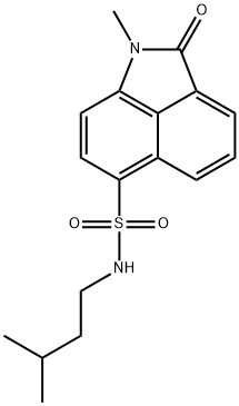 N-isopentyl-1-methyl-2-oxo-1,2-dihydrobenzo[cd]indole-6-sulfonamide Struktur