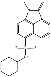 N-cyclohexyl-1-methyl-2-oxo-1,2-dihydrobenzo[cd]indole-6-sulfonamide Struktur