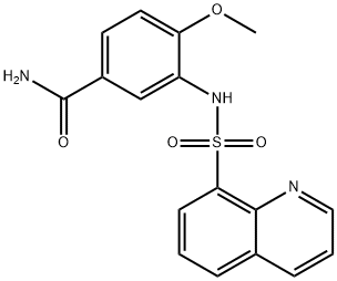 4-methoxy-3-[(8-quinolinylsulfonyl)amino]benzamide Struktur