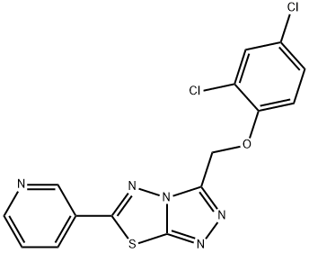 2,4-dichlorophenyl [6-(3-pyridinyl)[1,2,4]triazolo[3,4-b][1,3,4]thiadiazol-3-yl]methyl ether Struktur