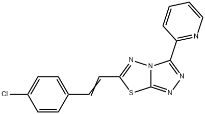 6-[2-(4-chlorophenyl)vinyl]-3-(2-pyridinyl)[1,2,4]triazolo[3,4-b][1,3,4]thiadiazole Struktur