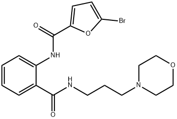 5-bromo-N-[2-({[3-(4-morpholinyl)propyl]amino}carbonyl)phenyl]-2-furamide Struktur