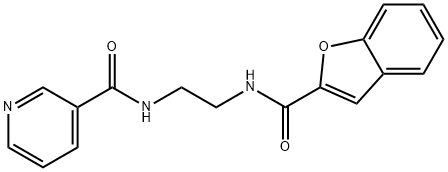 N-{2-[(1-benzofuran-2-ylcarbonyl)amino]ethyl}nicotinamide Struktur