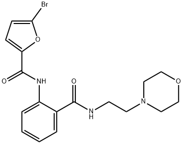 5-bromo-N-[2-({[2-(4-morpholinyl)ethyl]amino}carbonyl)phenyl]-2-furamide Struktur