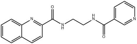 N-{2-[(3-pyridinylcarbonyl)amino]ethyl}-2-quinolinecarboxamide Struktur