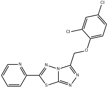 2,4-dichlorophenyl [6-(2-pyridinyl)[1,2,4]triazolo[3,4-b][1,3,4]thiadiazol-3-yl]methyl ether Struktur