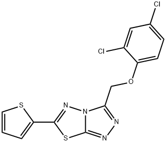 2,4-dichlorophenyl [6-(2-thienyl)[1,2,4]triazolo[3,4-b][1,3,4]thiadiazol-3-yl]methyl ether Struktur