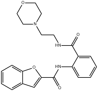 N-[2-({[2-(4-morpholinyl)ethyl]amino}carbonyl)phenyl]-1-benzofuran-2-carboxamide Struktur