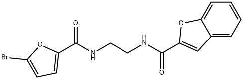 N-{2-[(5-bromo-2-furoyl)amino]ethyl}-1-benzofuran-2-carboxamide Struktur