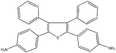 4-[5-(4-aminophenyl)-3,4-diphenyl-2-thienyl]phenylamine Struktur