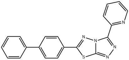 6-[1,1'-biphenyl]-4-yl-3-(2-pyridinyl)[1,2,4]triazolo[3,4-b][1,3,4]thiadiazole Struktur