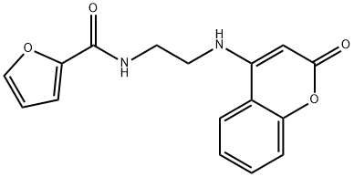 N-{2-[(2-oxo-2H-chromen-4-yl)amino]ethyl}-2-furamide Struktur