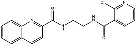 N-(2-{[(2-chloro-3-pyridinyl)carbonyl]amino}ethyl)-2-quinolinecarboxamide Struktur