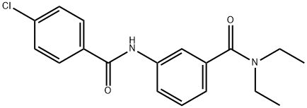 3-[(4-chlorobenzoyl)amino]-N,N-diethylbenzamide Struktur