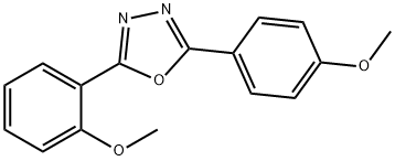 2-[5-(4-methoxyphenyl)-1,3,4-oxadiazol-2-yl]phenyl methyl ether Struktur